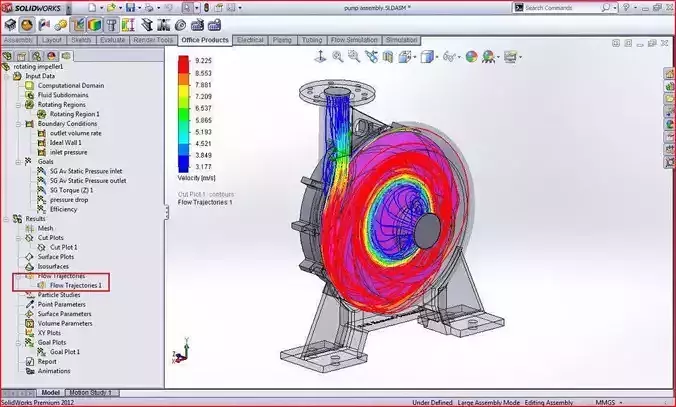 Pump Flow simulation Free 3D model