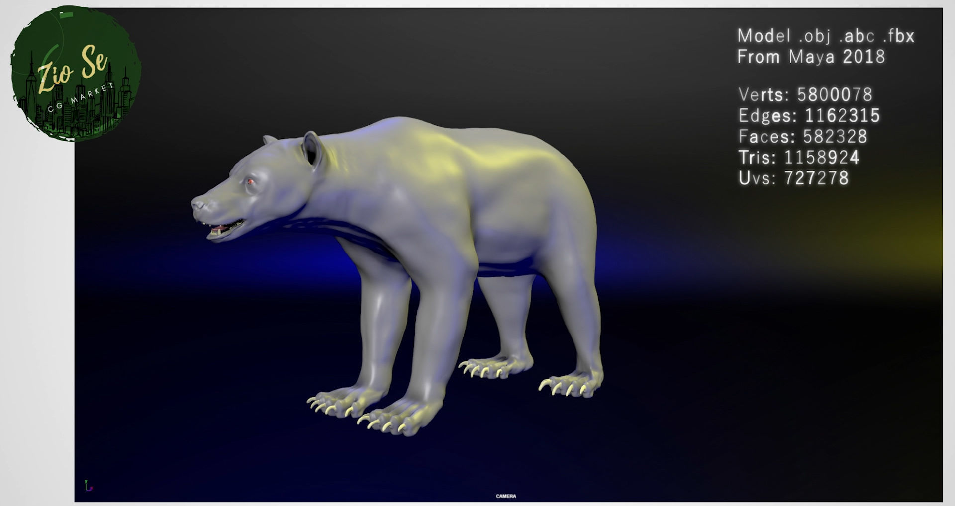 black bear RIGGED 3D model_11