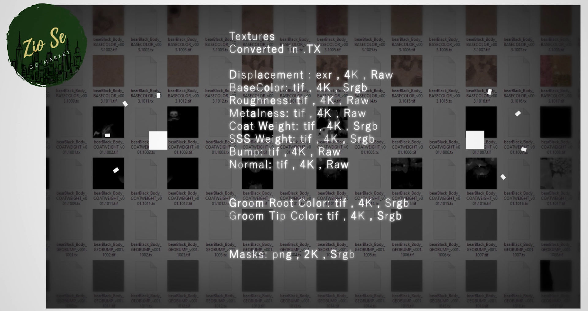 black bear RIGGED 3D model_13