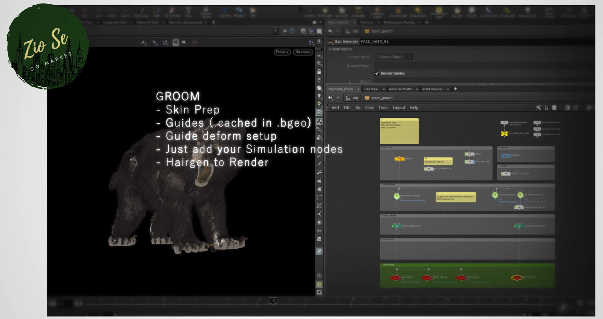 black bear RIGGED 3D model_8