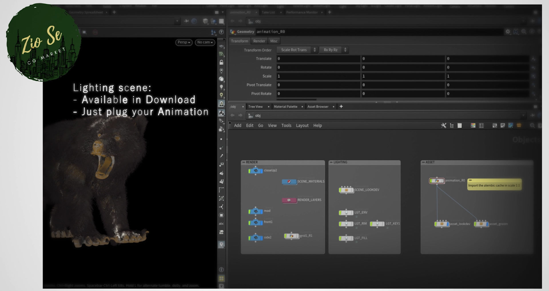 black bear RIGGED 3D model_14