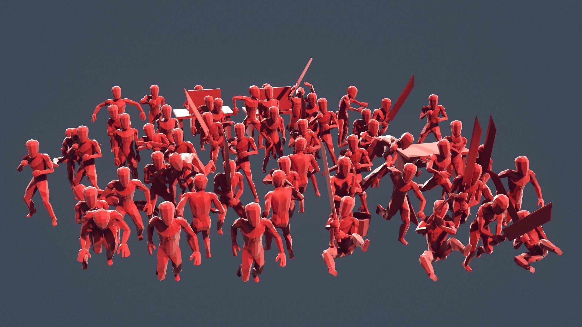 Runner animations 2 Low-poly 3D model_2