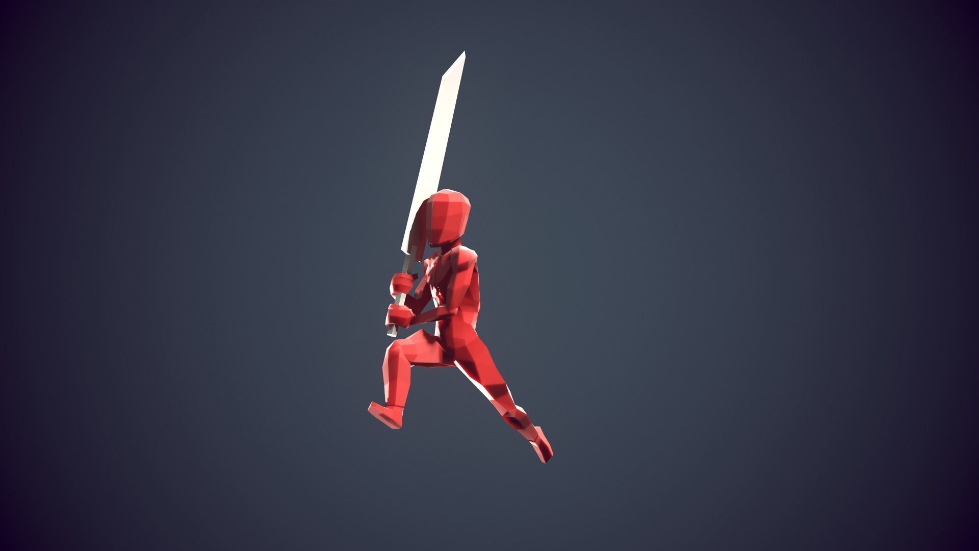 Runner animations 2 Low-poly 3D model_6