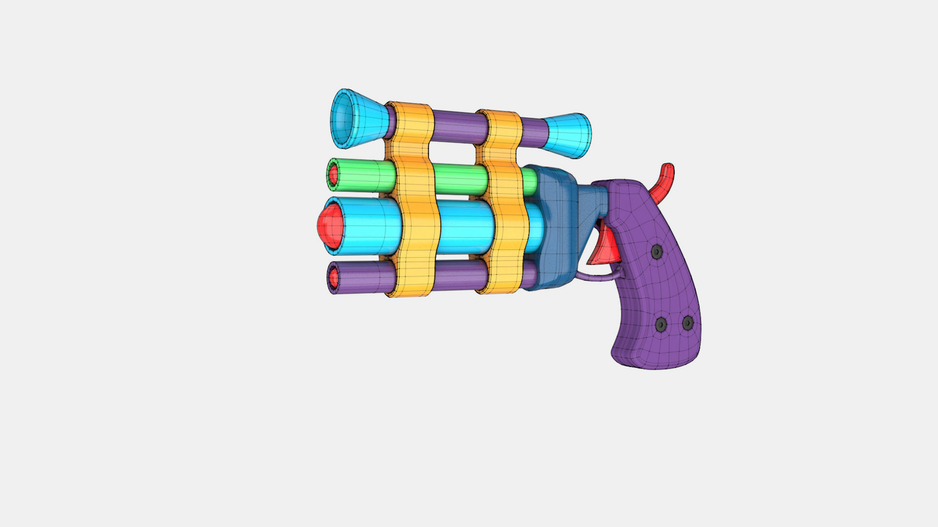 Toy Gun 1 3D model_2