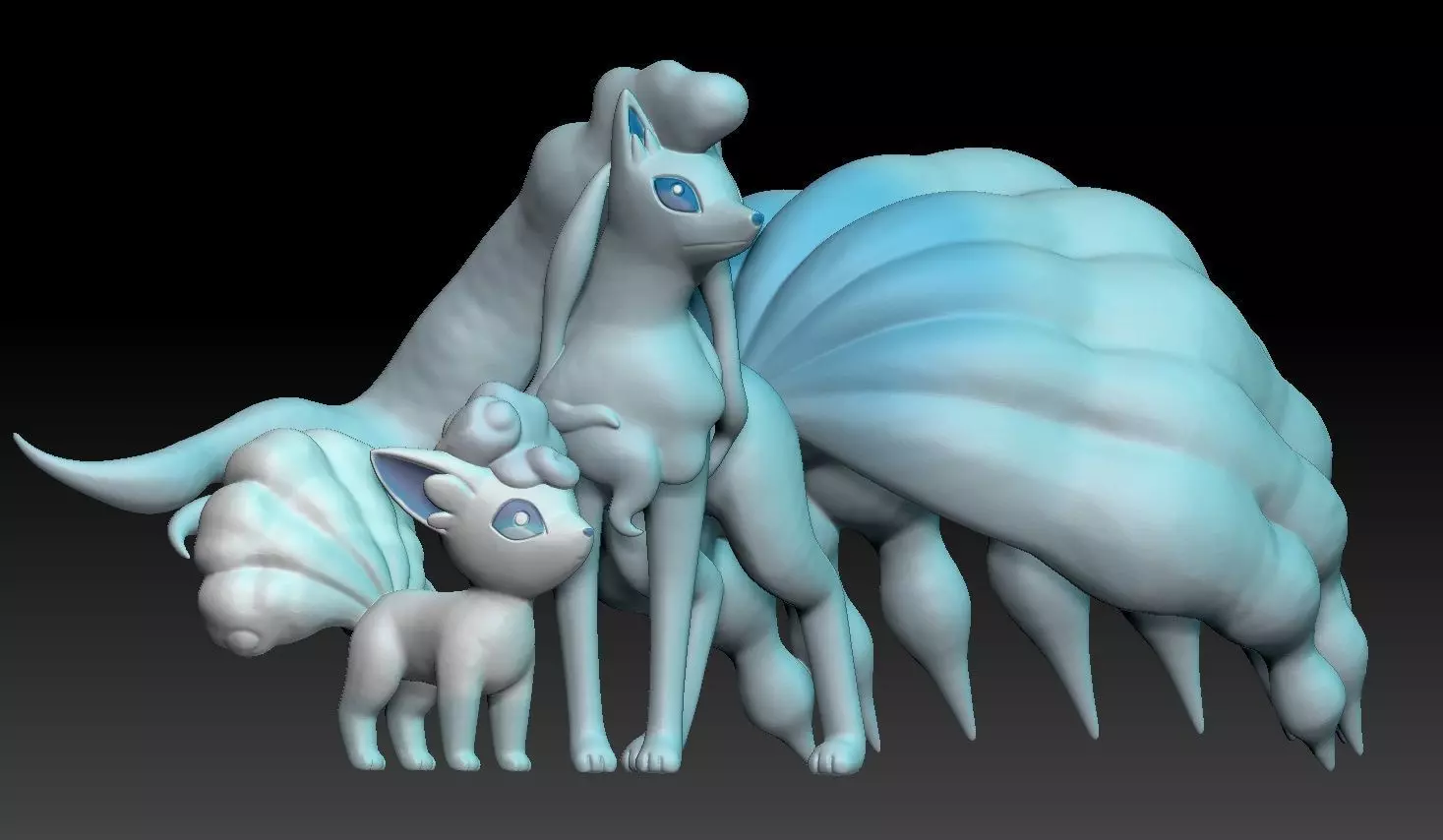 Pokemon Alolan Vulpix Alolan NineTales 3D print model_0