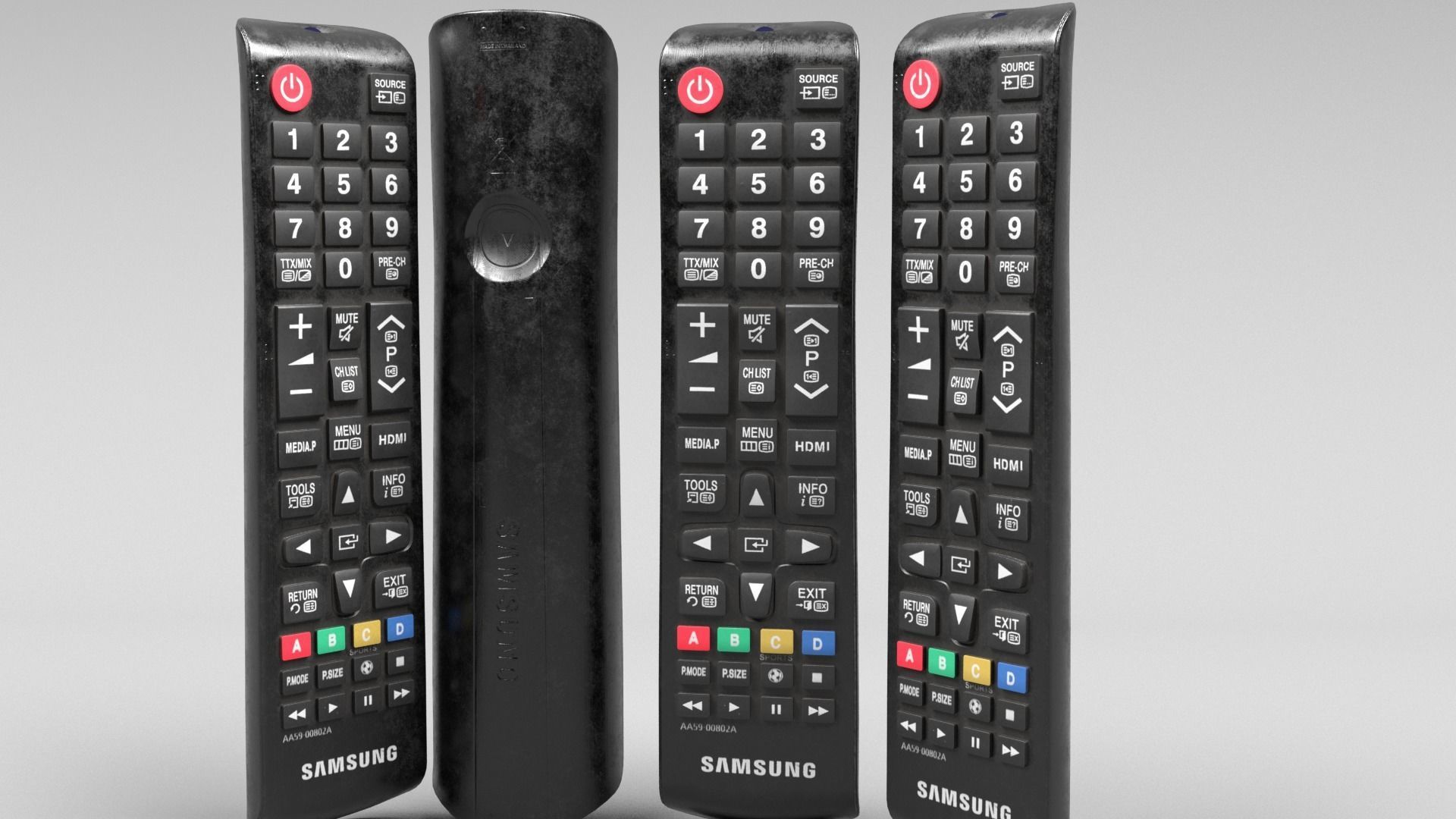 Remote Tv samsung Low-poly 3D model_6