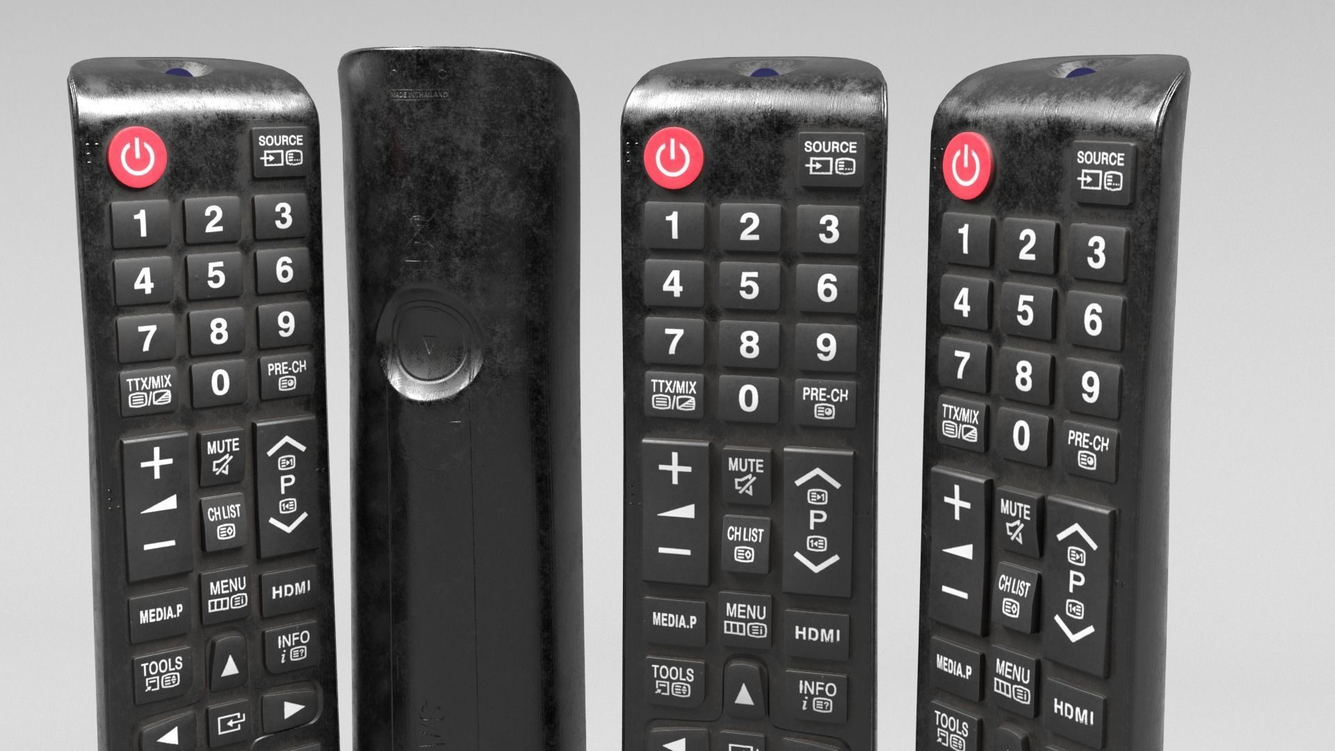 Remote Tv samsung Low-poly 3D model_5