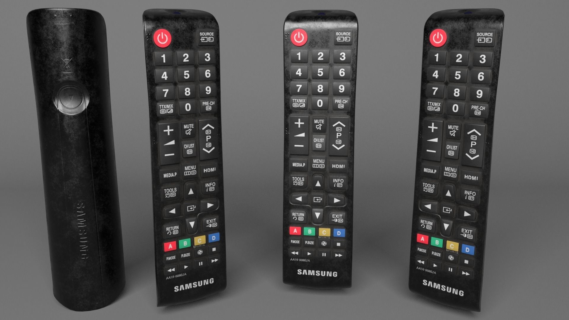 Remote Tv samsung Low-poly 3D model_3