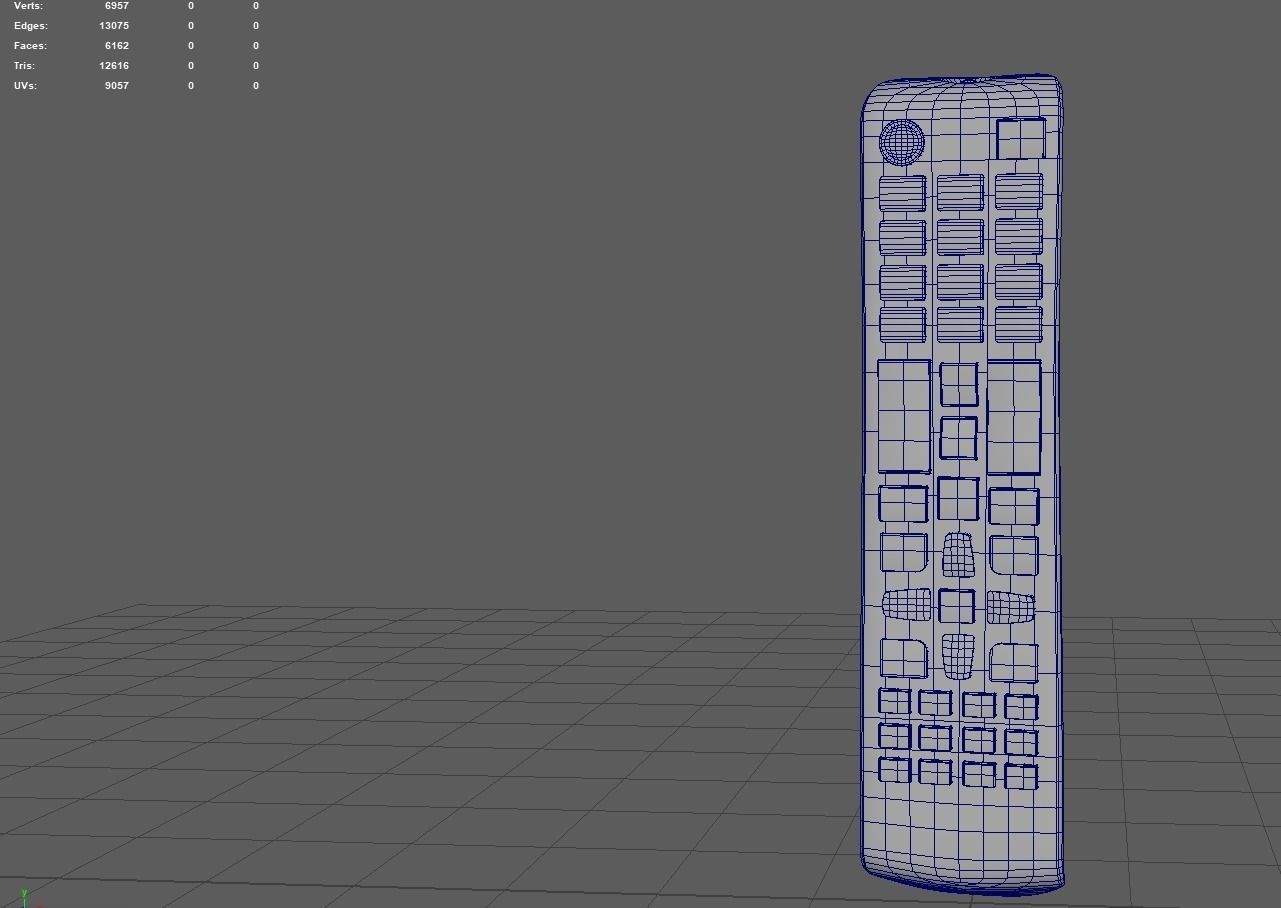 Remote Tv samsung Low-poly 3D model_8
