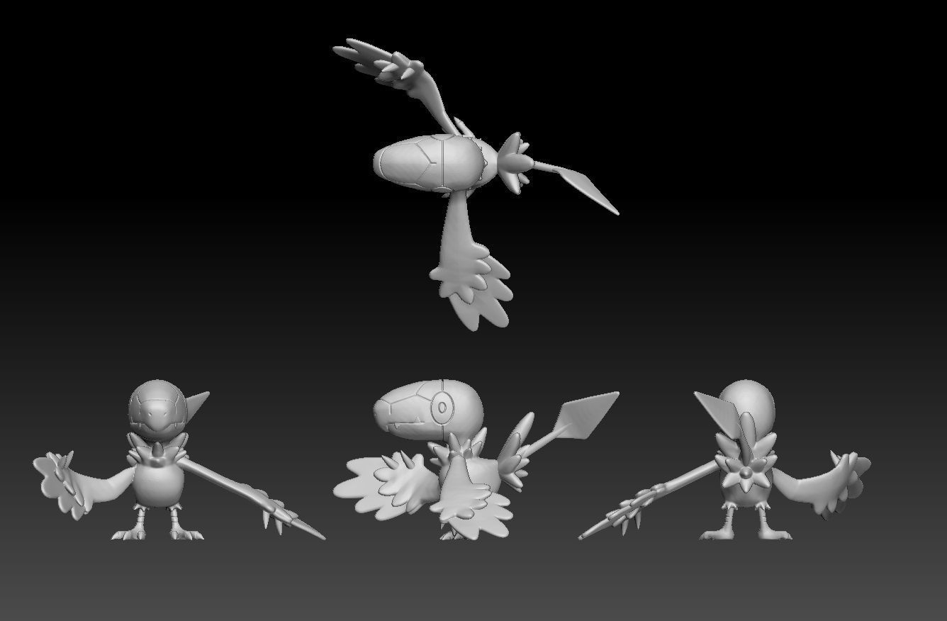 Pokemon Archen Archeops 3D print model_2