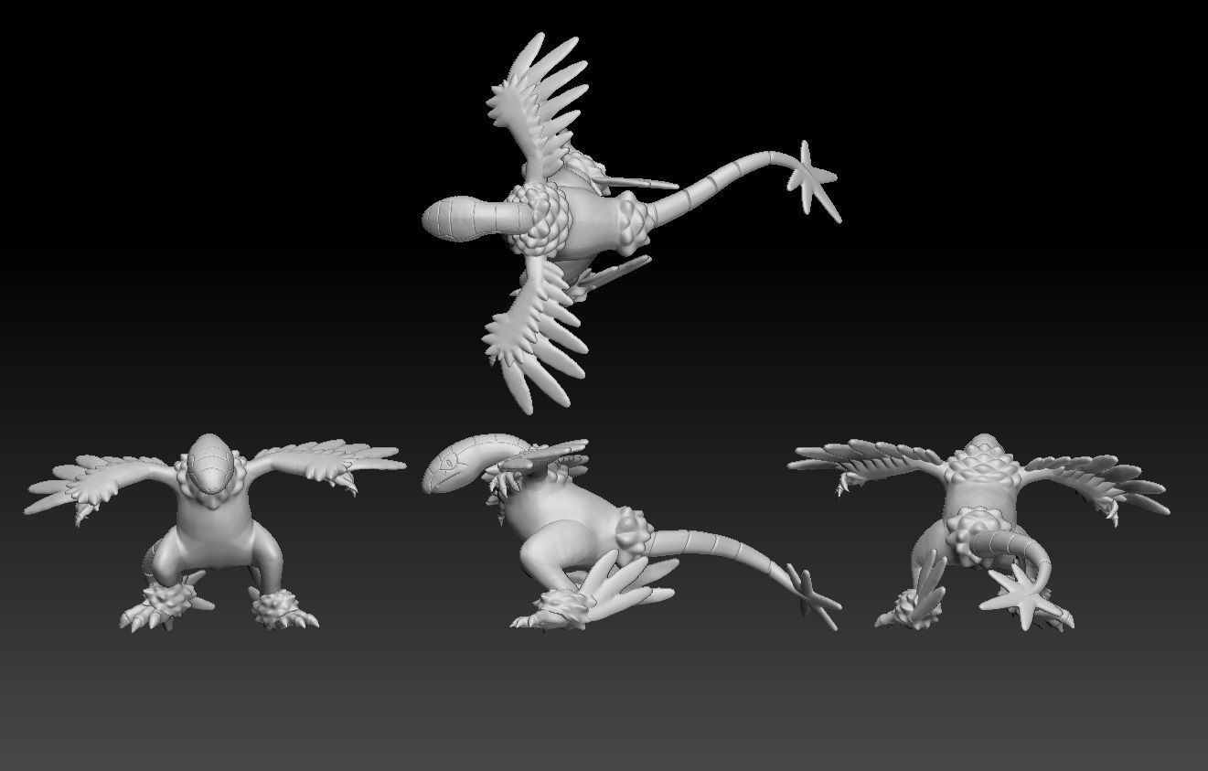 Pokemon Archen Archeops 3D print model_1