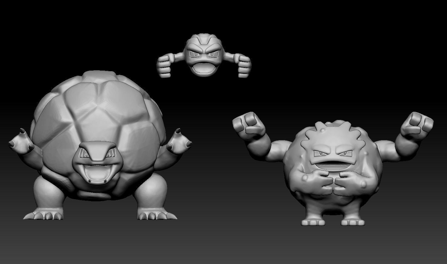 Pokemon Geodude Graveler Golem 3D print model_1