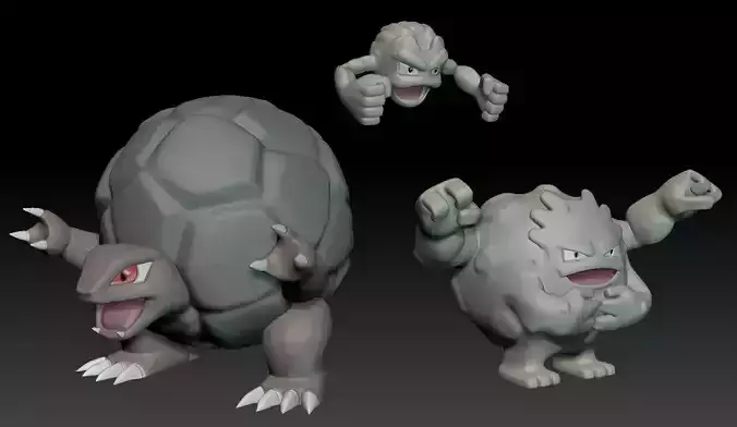 Pokemon Geodude Graveler Golem