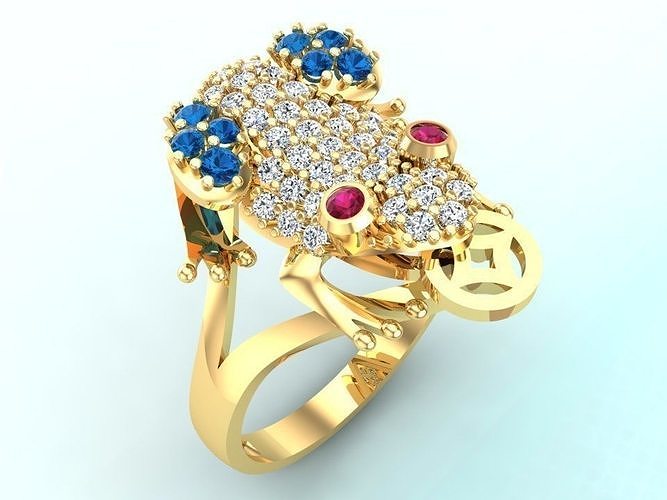 Toad Ring - Womens Rings 3D print model