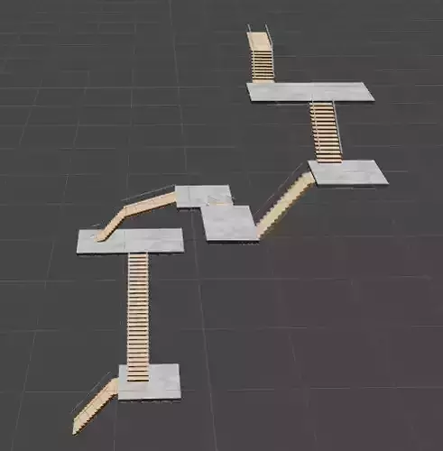 Stairs skateboard ramp with