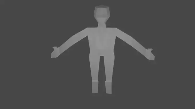 low poly character man