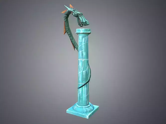 Low Poly Stylize Pillar Dragon