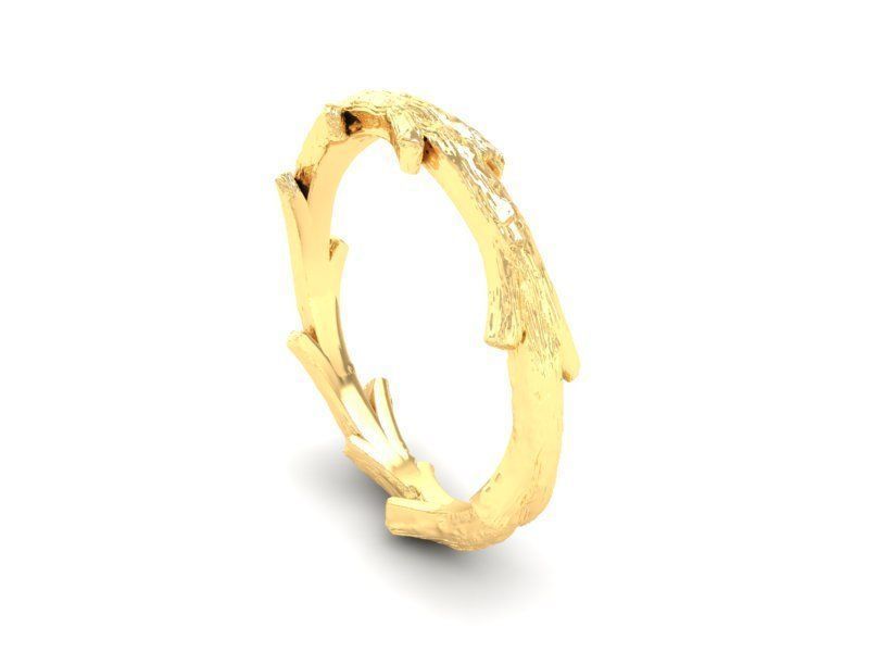 Nature Inspired Tree Branch Ring for Women 531 3D print model_6