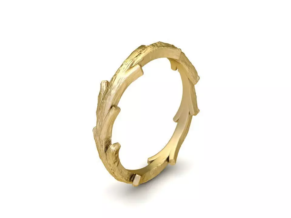 Nature Inspired Tree Branch Ring for Women 531 3D print model_0