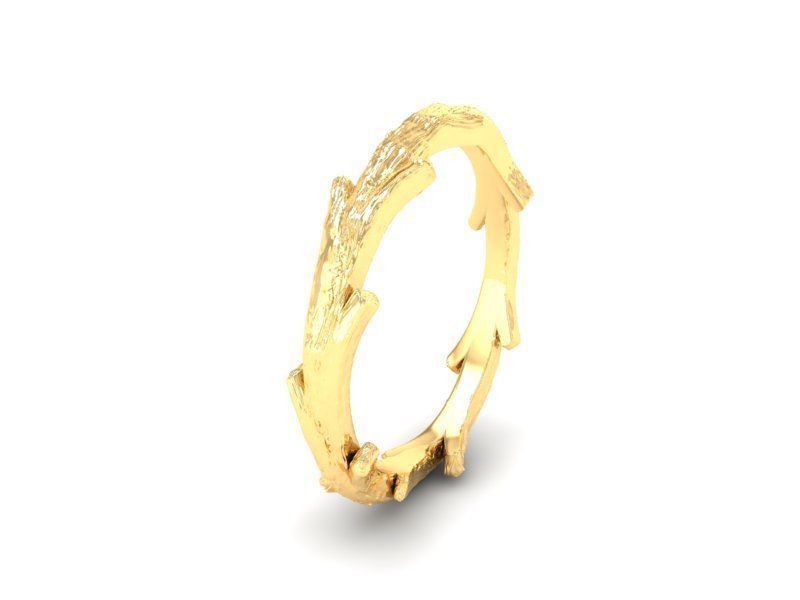 Nature Inspired Tree Branch Ring for Women 531 3D print model_5