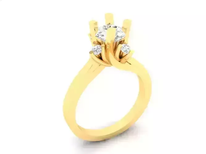 Elegant Solitaire Diamond Ring for Women  535