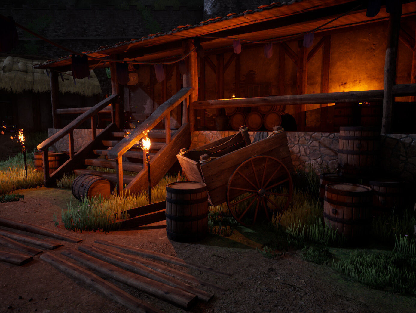 Sighiskor Village - Full Set Low-poly 3D model_7