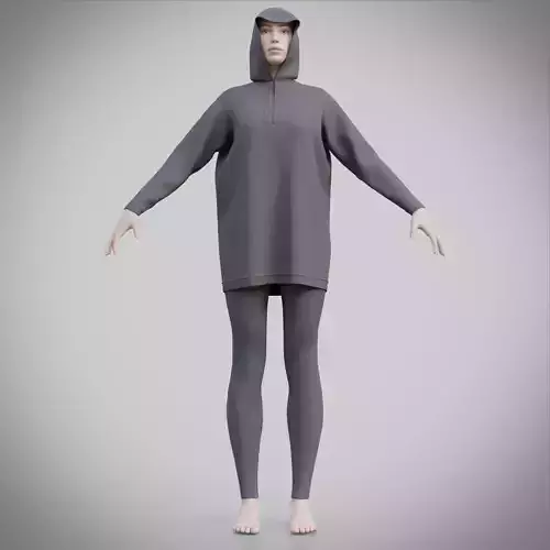 Female jogger apparel - hoodie outfit