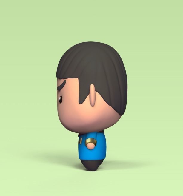 Cute Spock Free 3D print model_2