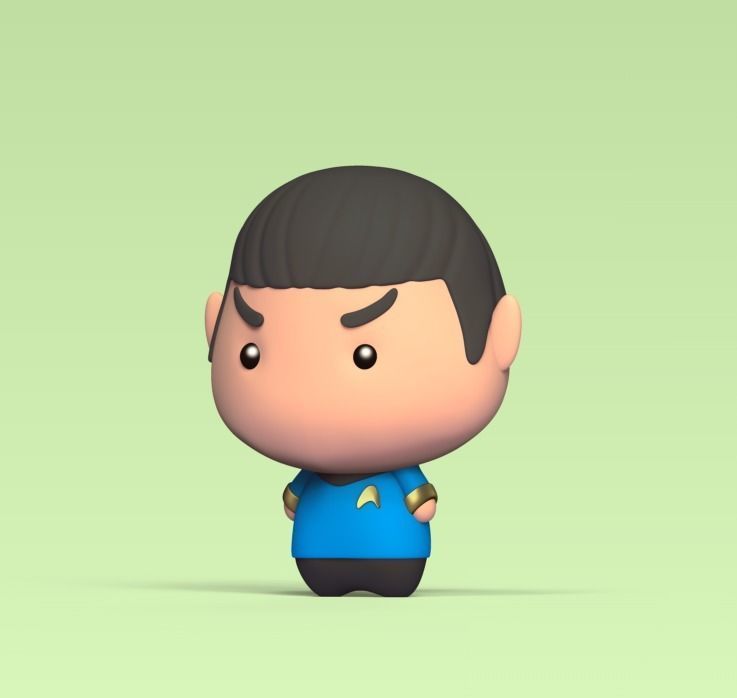 Cute Spock Free 3D print model_1