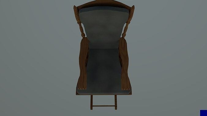Rocking Chair - Green Low-poly 3D model