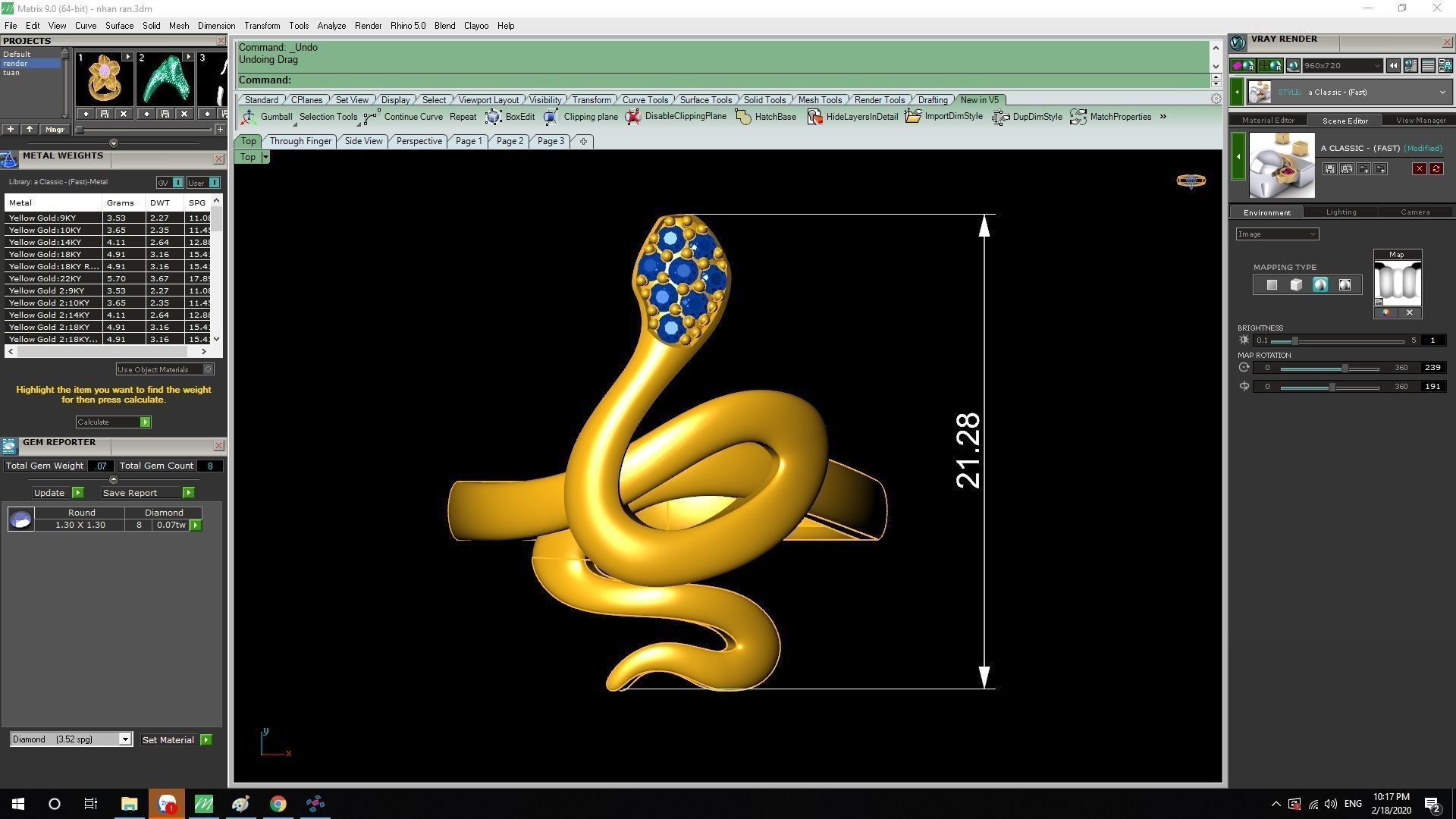 snake ring 543 3D print model_2