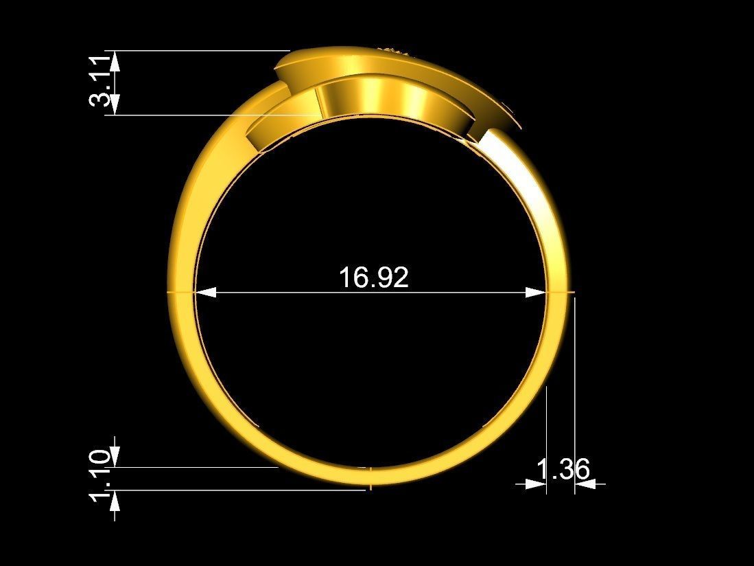 snake ring 543 3D print model_1