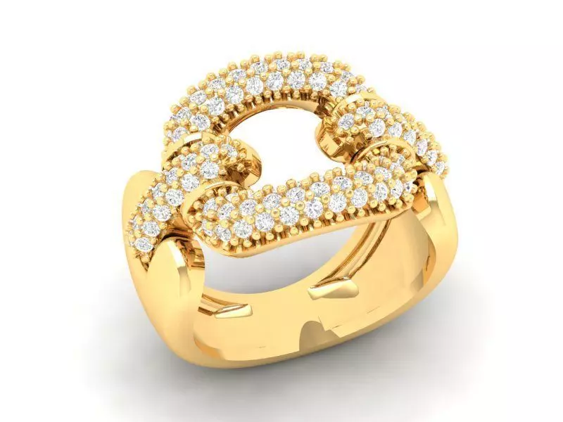 Luxury Knot Diamond Ring for Women 544 3D print model