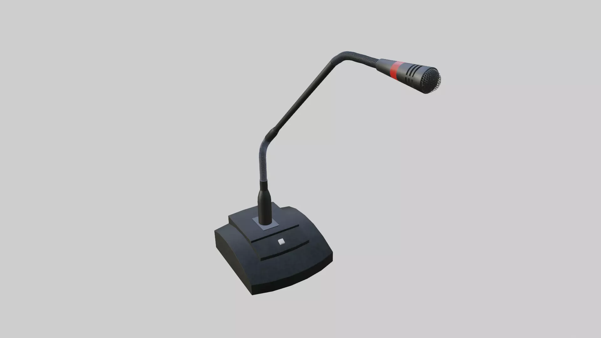Desk Table Gooseneck Microphone 3D model_0
