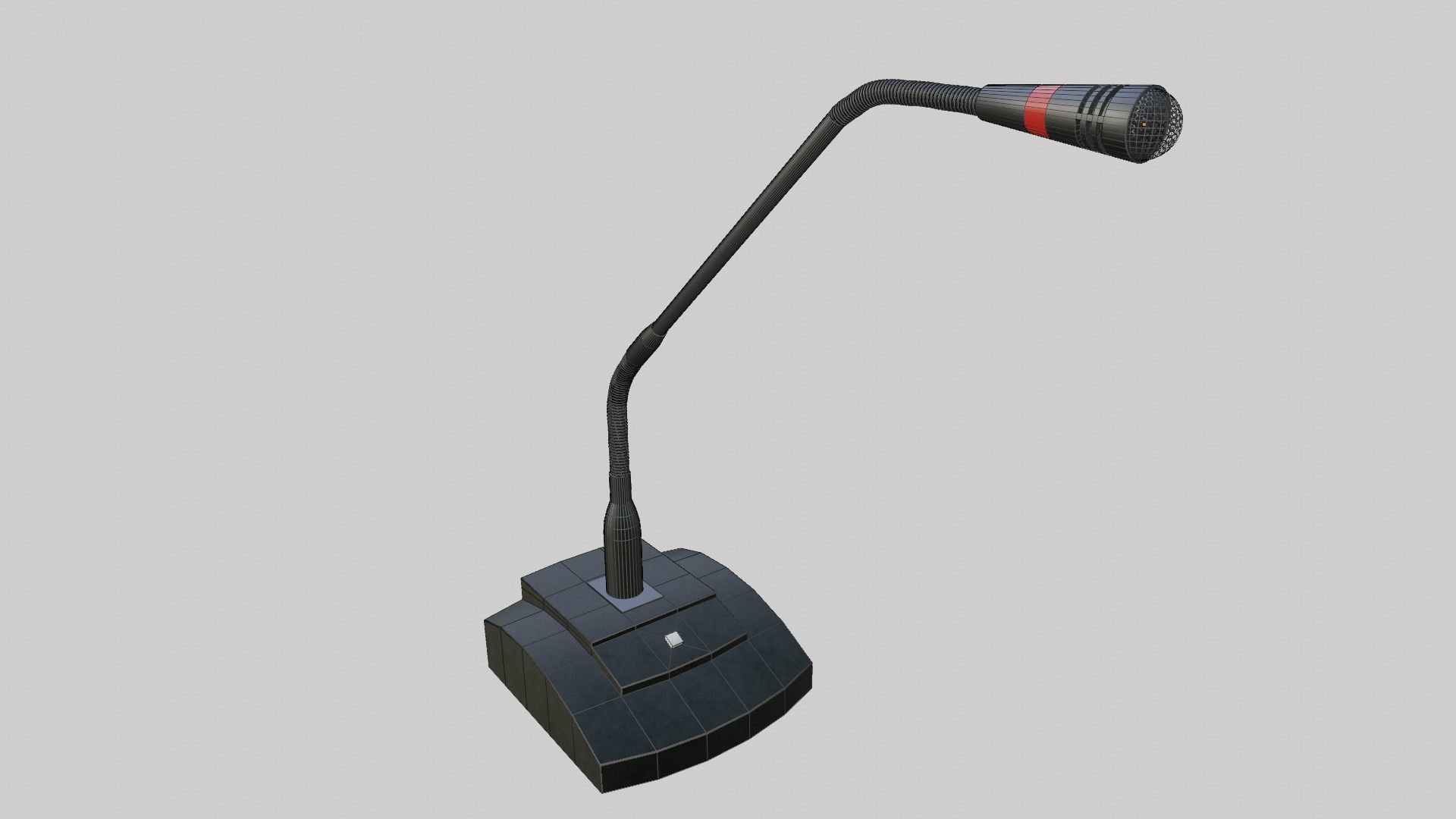 Desk Table Gooseneck Microphone 3D model_7
