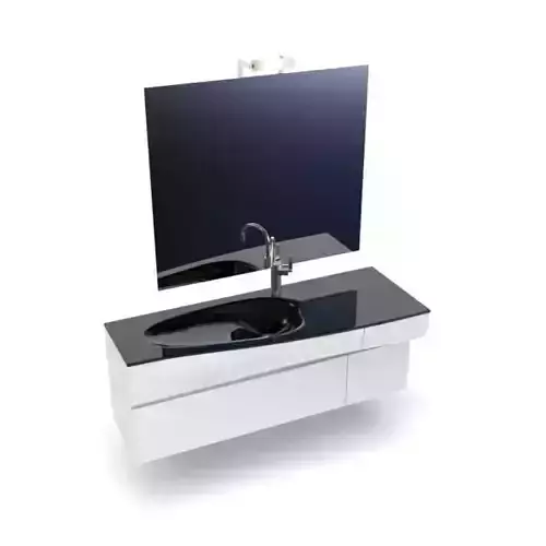 Bathroom Sink With Mirror And Lighting