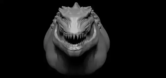 High resolution Monsters Head 3D model