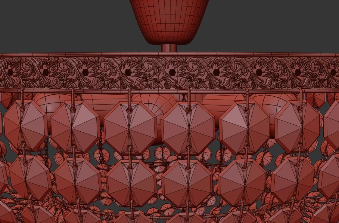 Chandelier Favola E  1 3 50 502 G Corona render 3D model_4