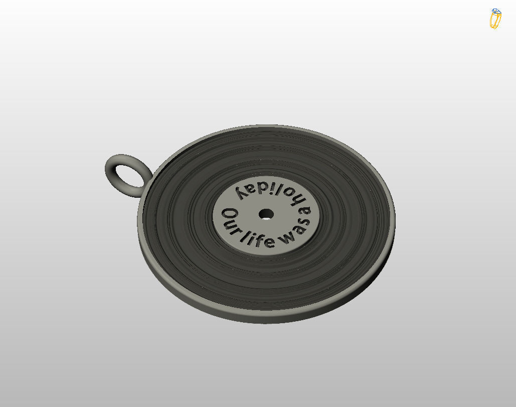 Pedant music record 3D print model_23