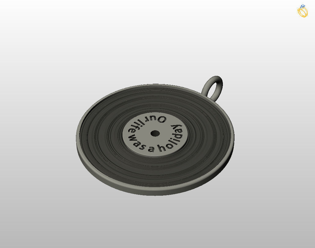 Pedant music record 3D print model_26