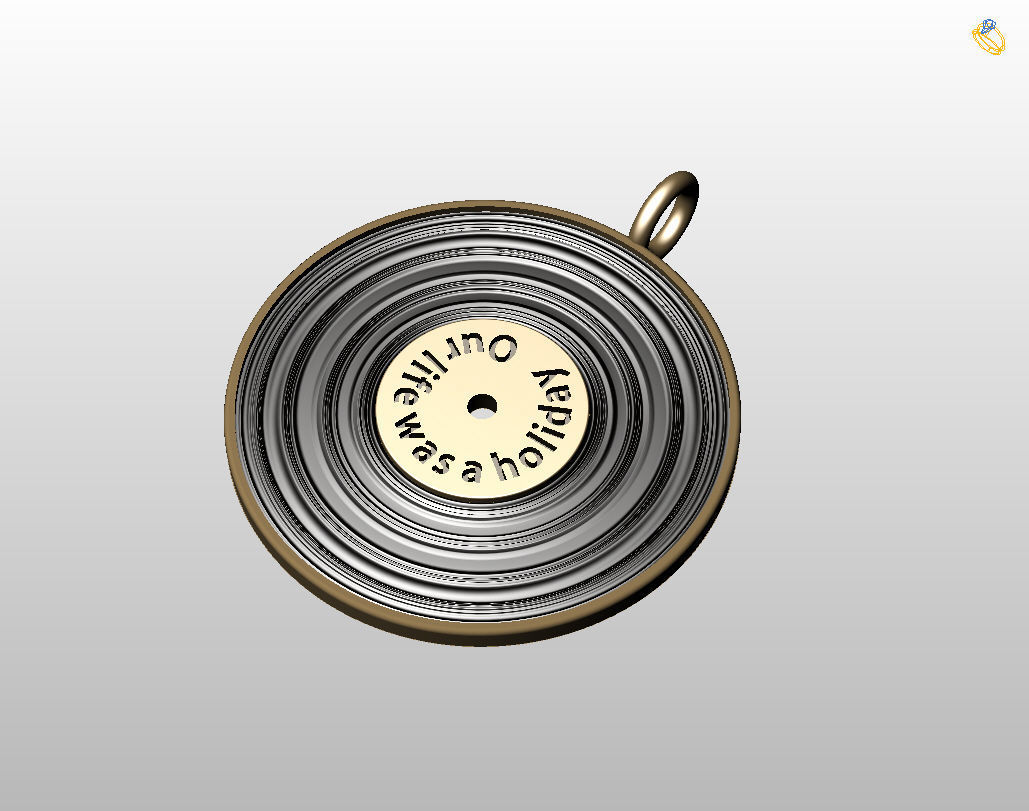 Pedant music record 3D print model_19