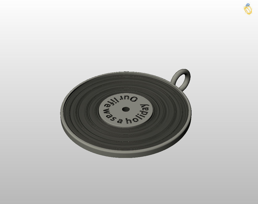 Pedant music record 3D print model_34