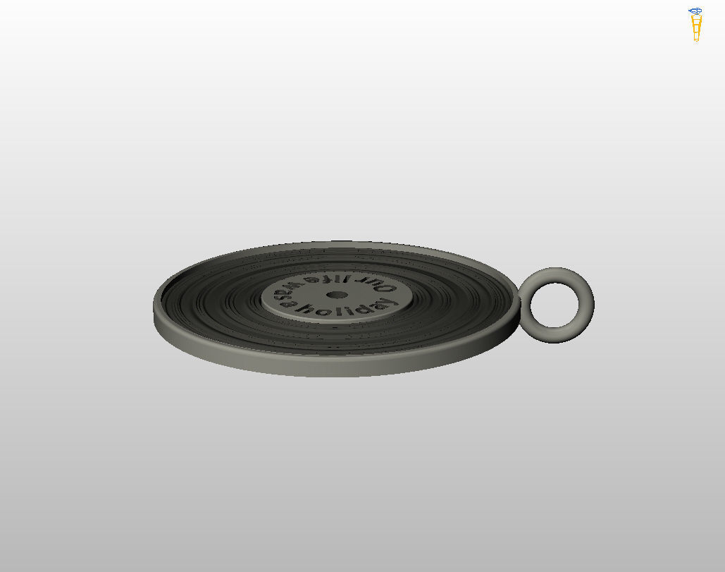 Pedant music record 3D print model_36