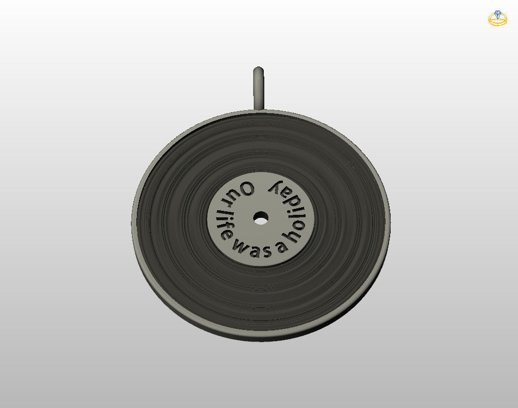 Pedant music record 3D print model_31