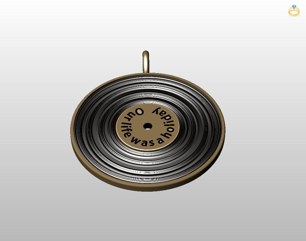 Pedant music record 3D print model_20