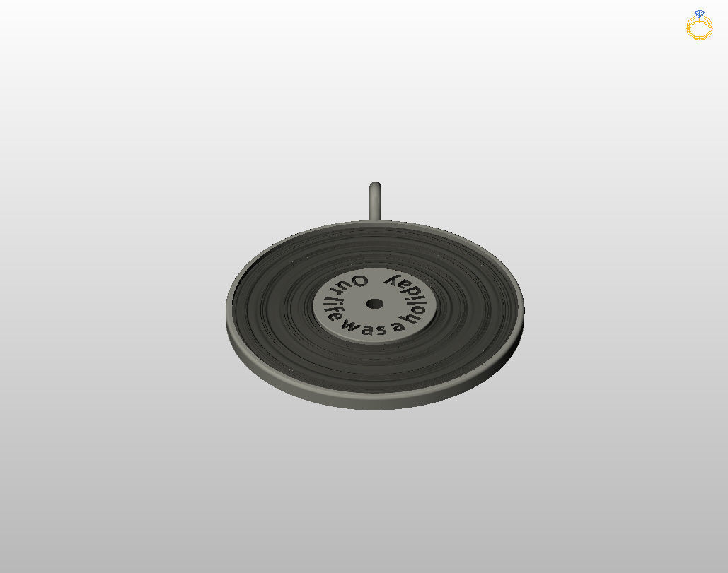 Pedant music record 3D print model_33