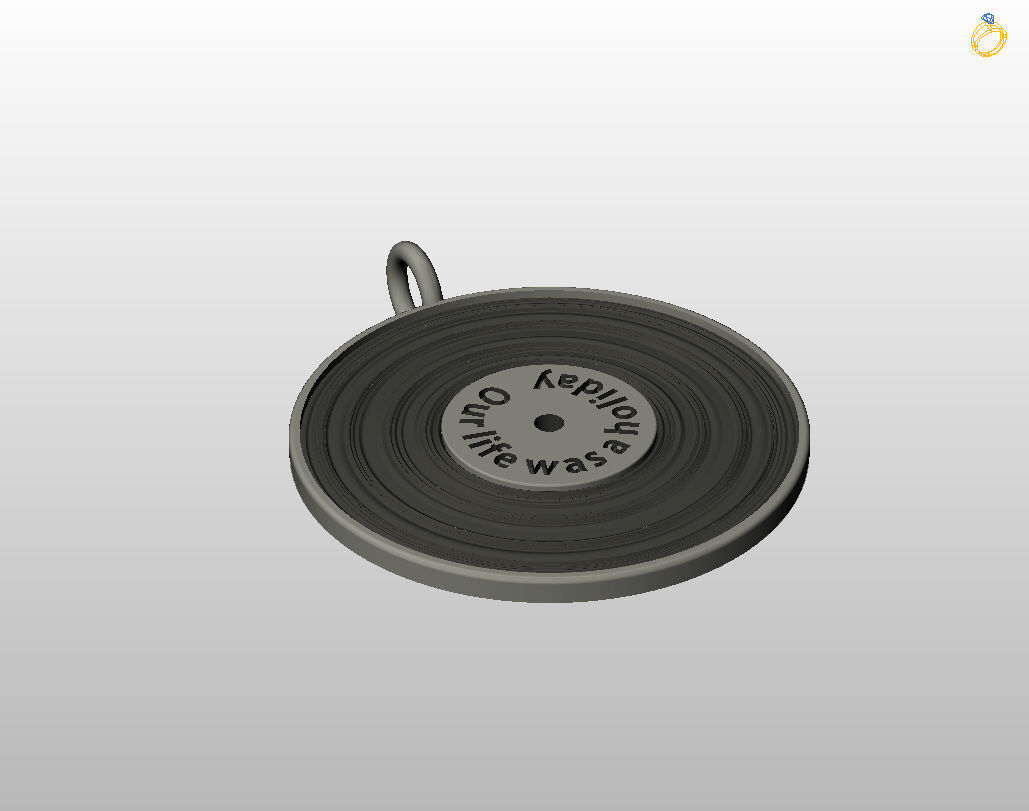 Pedant music record 3D print model_39