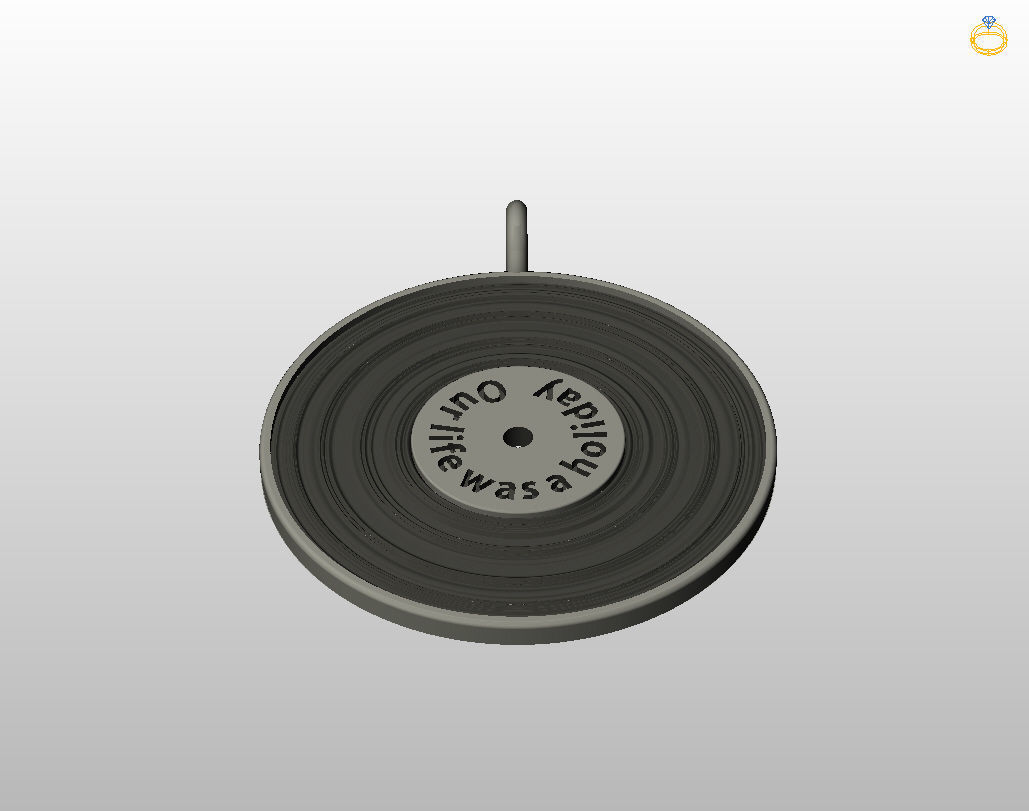 Pedant music record 3D print model_25
