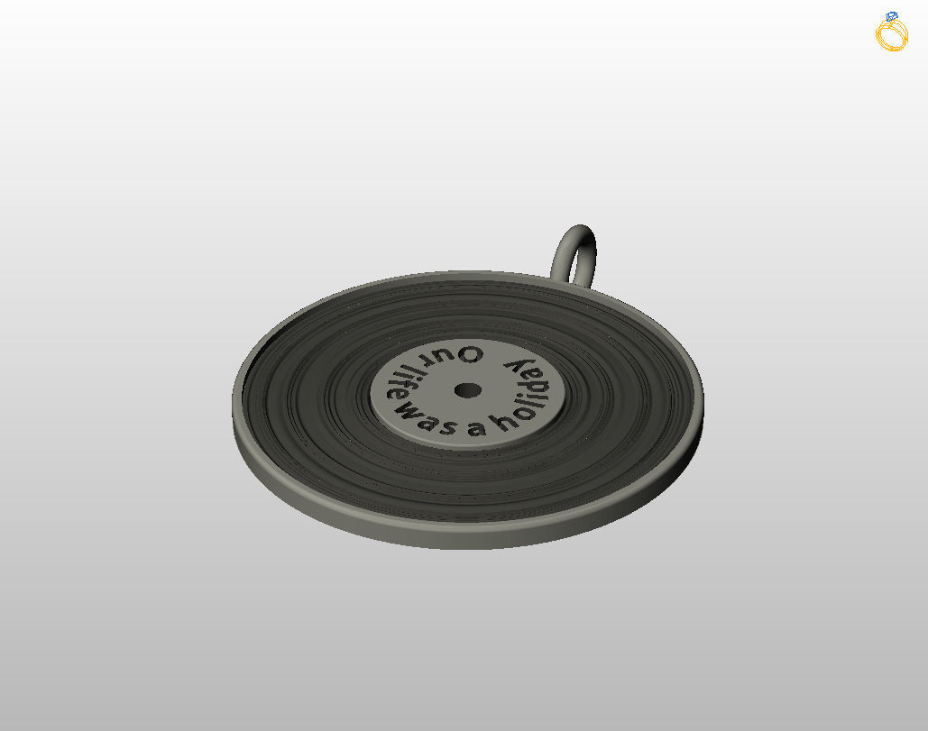 Pedant music record 3D print model_38