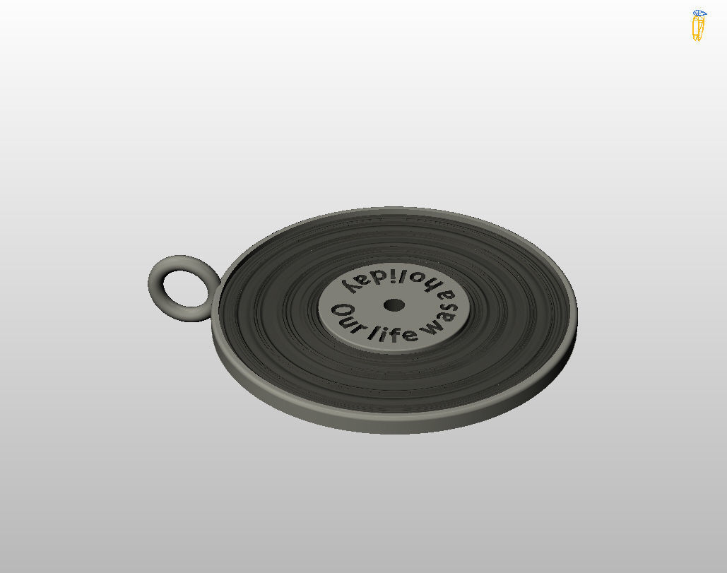 Pedant music record 3D print model_32